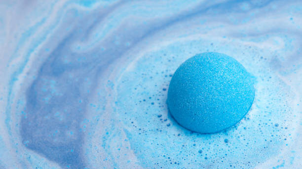 Boule de bain bleue